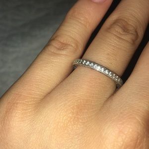 Hearts of PANDORA ring, clear cz